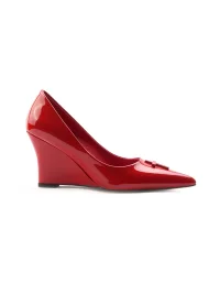 Colorful Bridge | Crucifix Pointed-Toe Wedge Heels