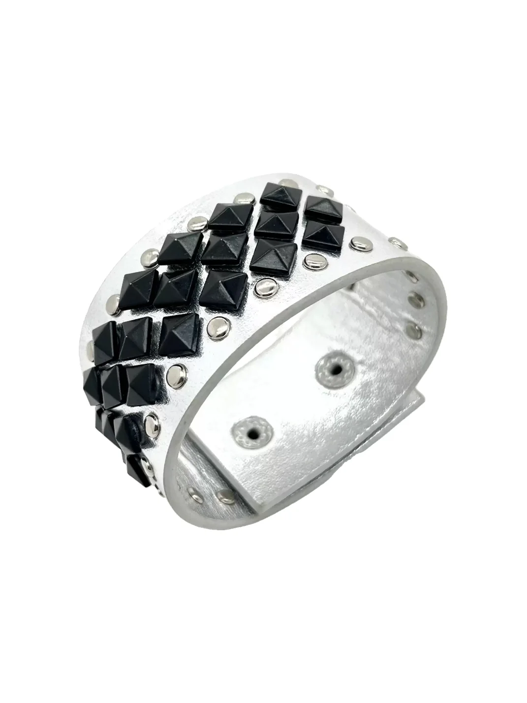 SchwarzGold | Y2K Studded Leather Bracelet