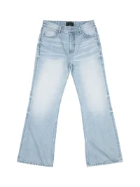 VOWPROGRESS | Washed Whiskered Loose Micro-Flare Jeans