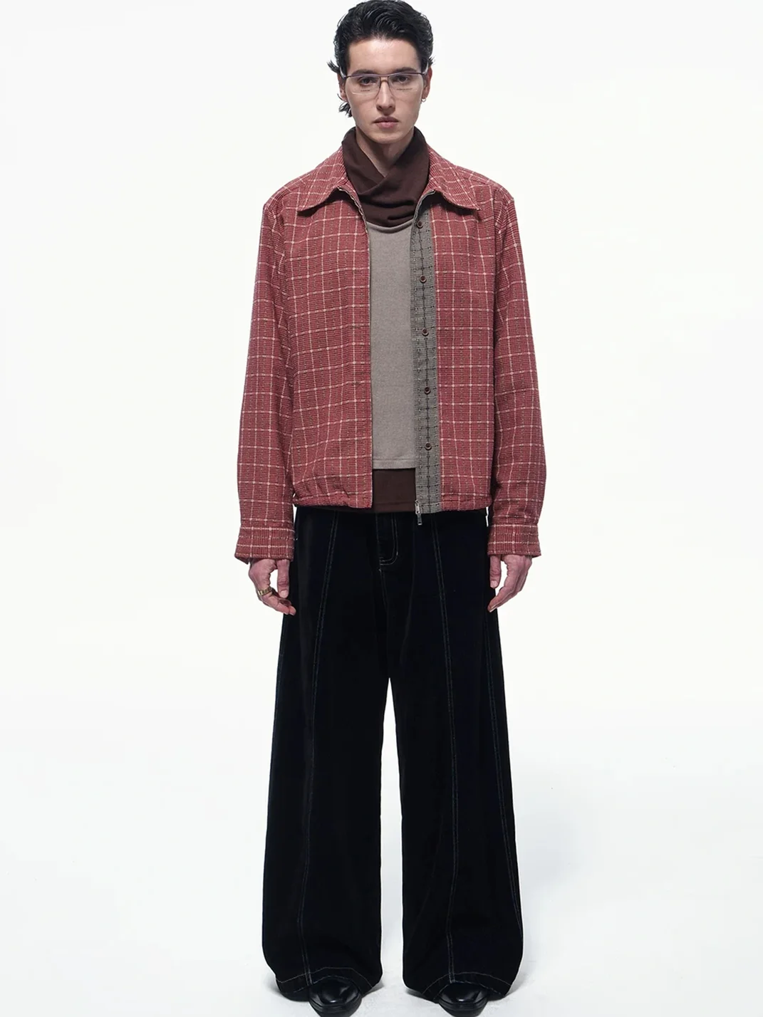 OPENFLY | Vintage Plaid Cropped Zip Button Shirt