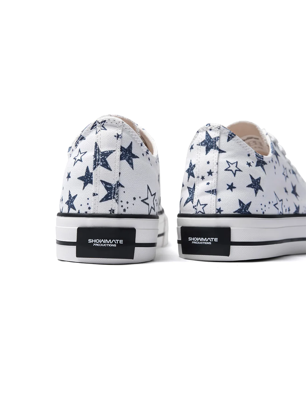 VOWPROGRESS | 1970s Leopard Star Low-Top Platform Canvas Sneakers