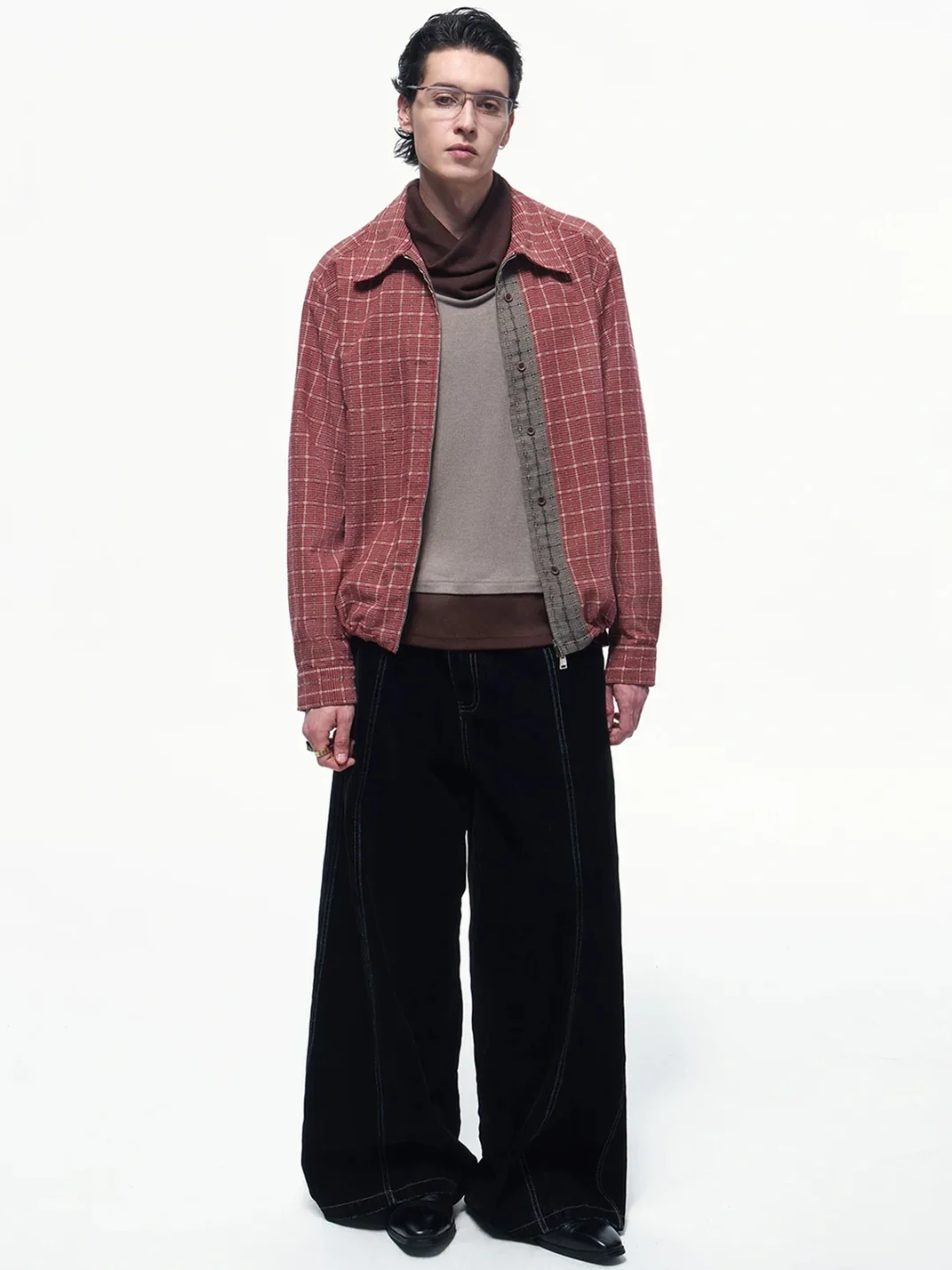 OPENFLY | Vintage Plaid Cropped Zip Button Shirt