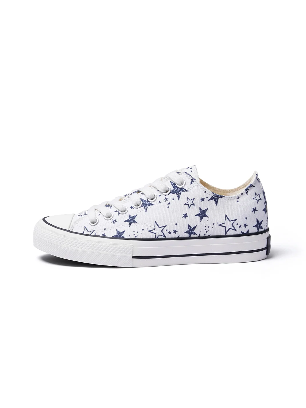 VOWPROGRESS | 1970s Leopard Star Low-Top Platform Canvas Sneakers