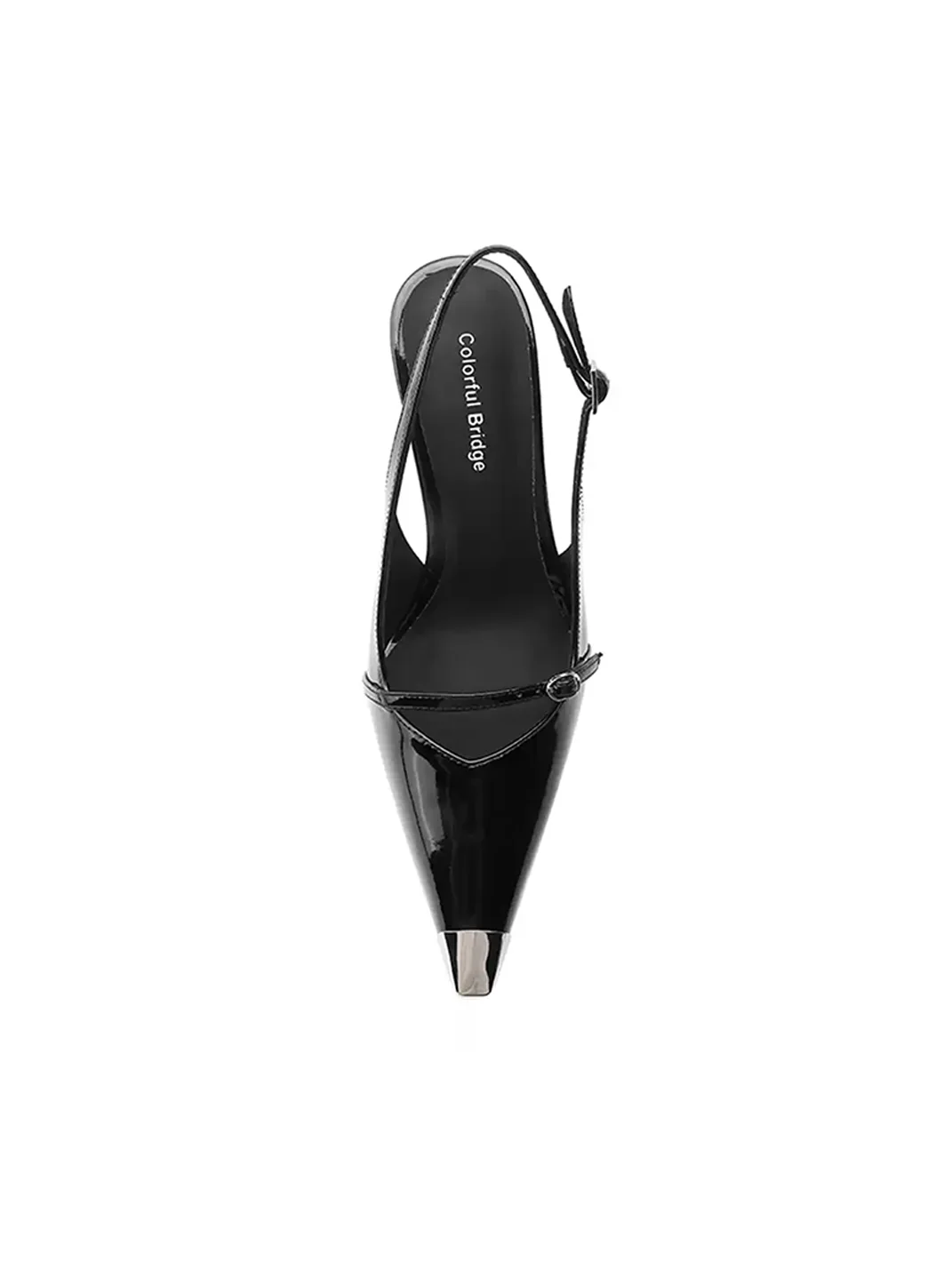 Colorful Bridge | Patent Leather Geometric Wedge Slingback Heels