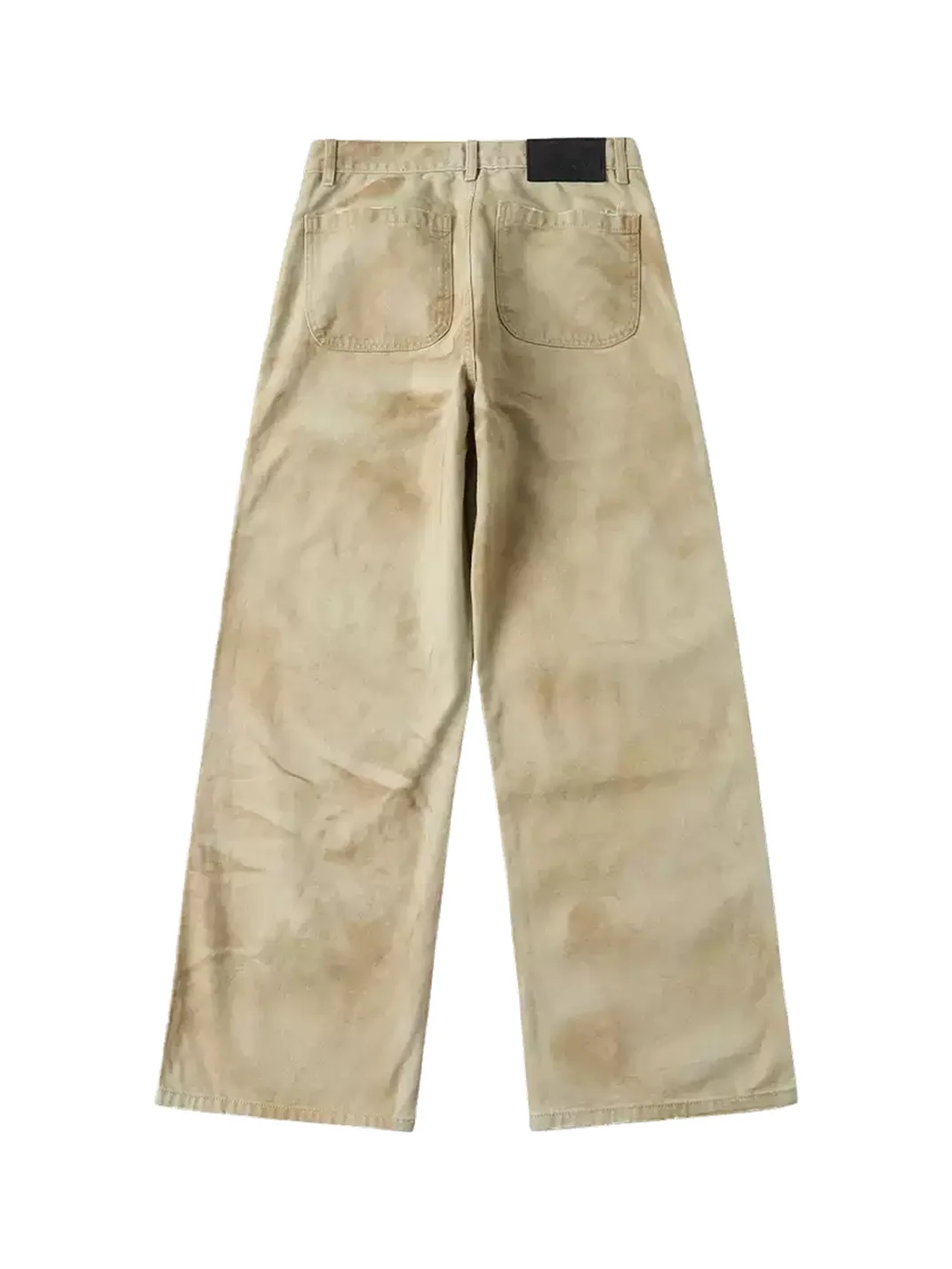 SAXGENWON | Distressed Embroidered Loose Straight Cargo Pants