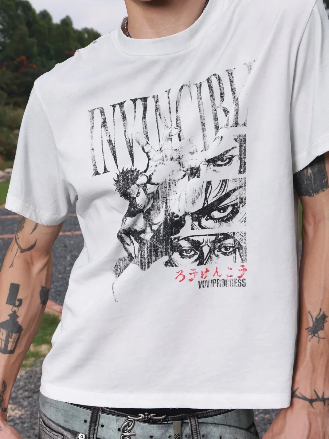 VOWPROGRESS | Distressed Vintage Musashi Graphic T-Shirt