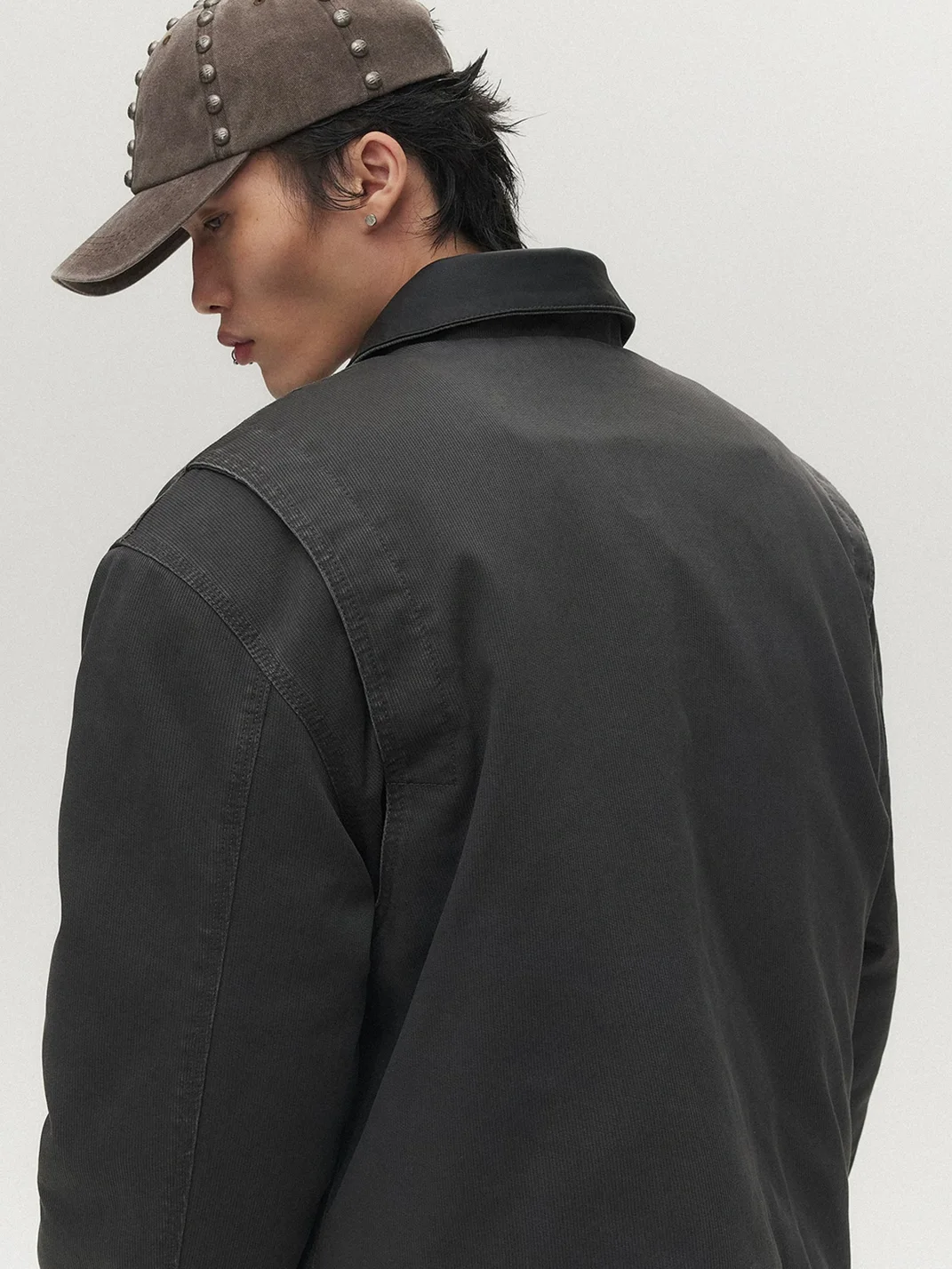 SAXGENWON | Lambskin Collar Oversized Retro Streetwear Padded Jacket