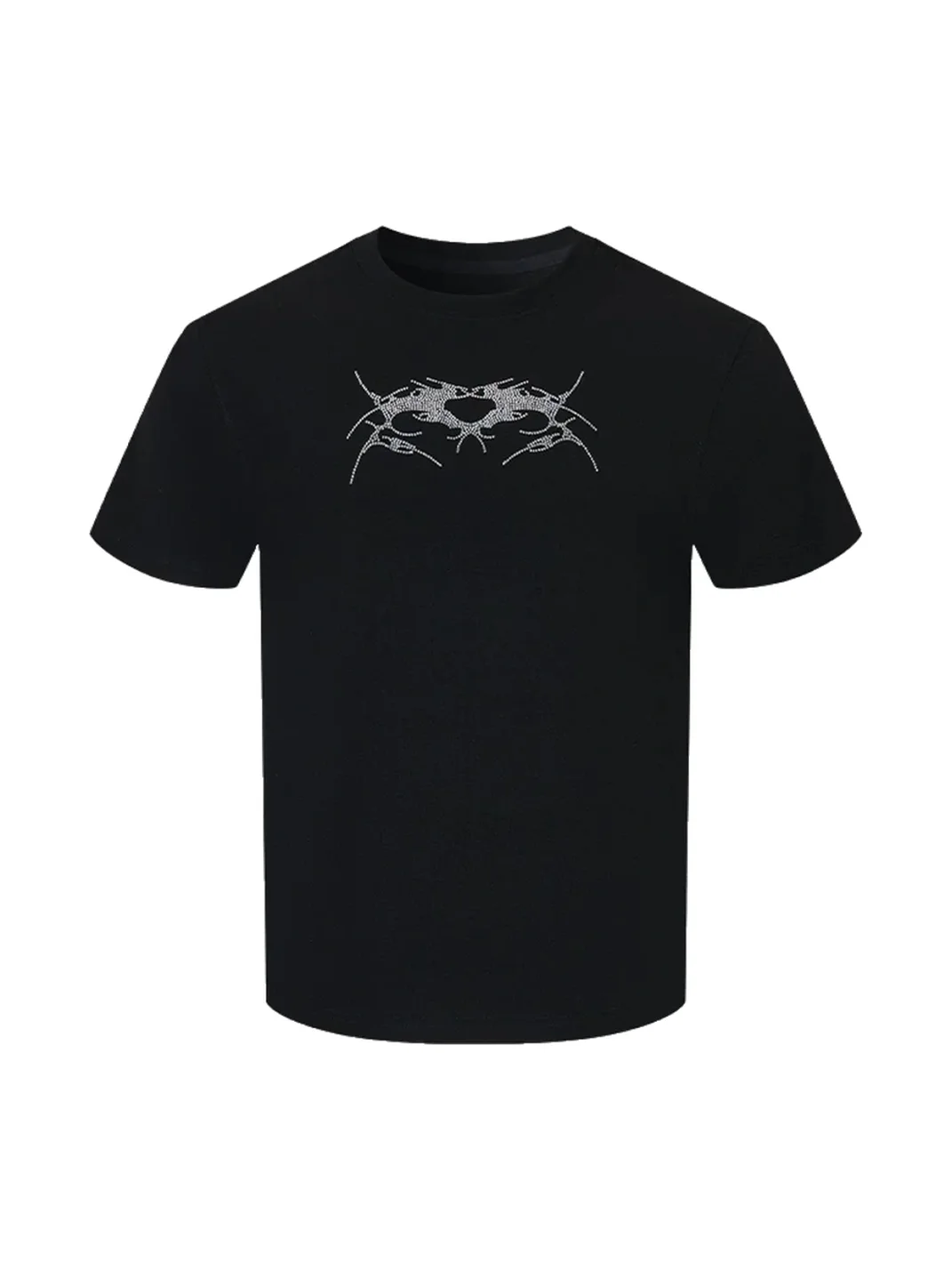 SAXGENWON | Rhinestone Wing Slim Fit Cropped T-Shirt