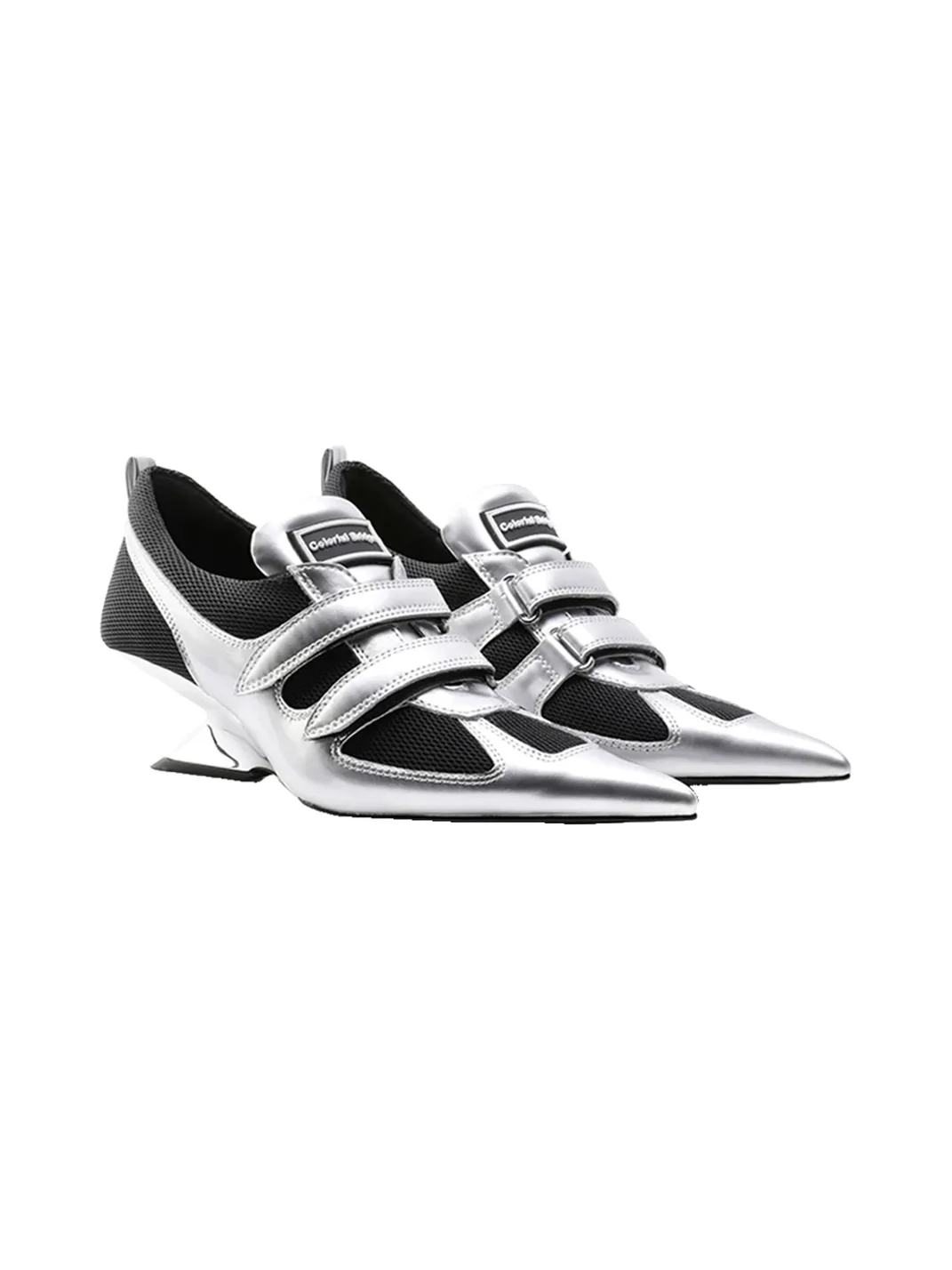 Colorful Bridge | Pointed-Toe Wedge Trainer Shoes