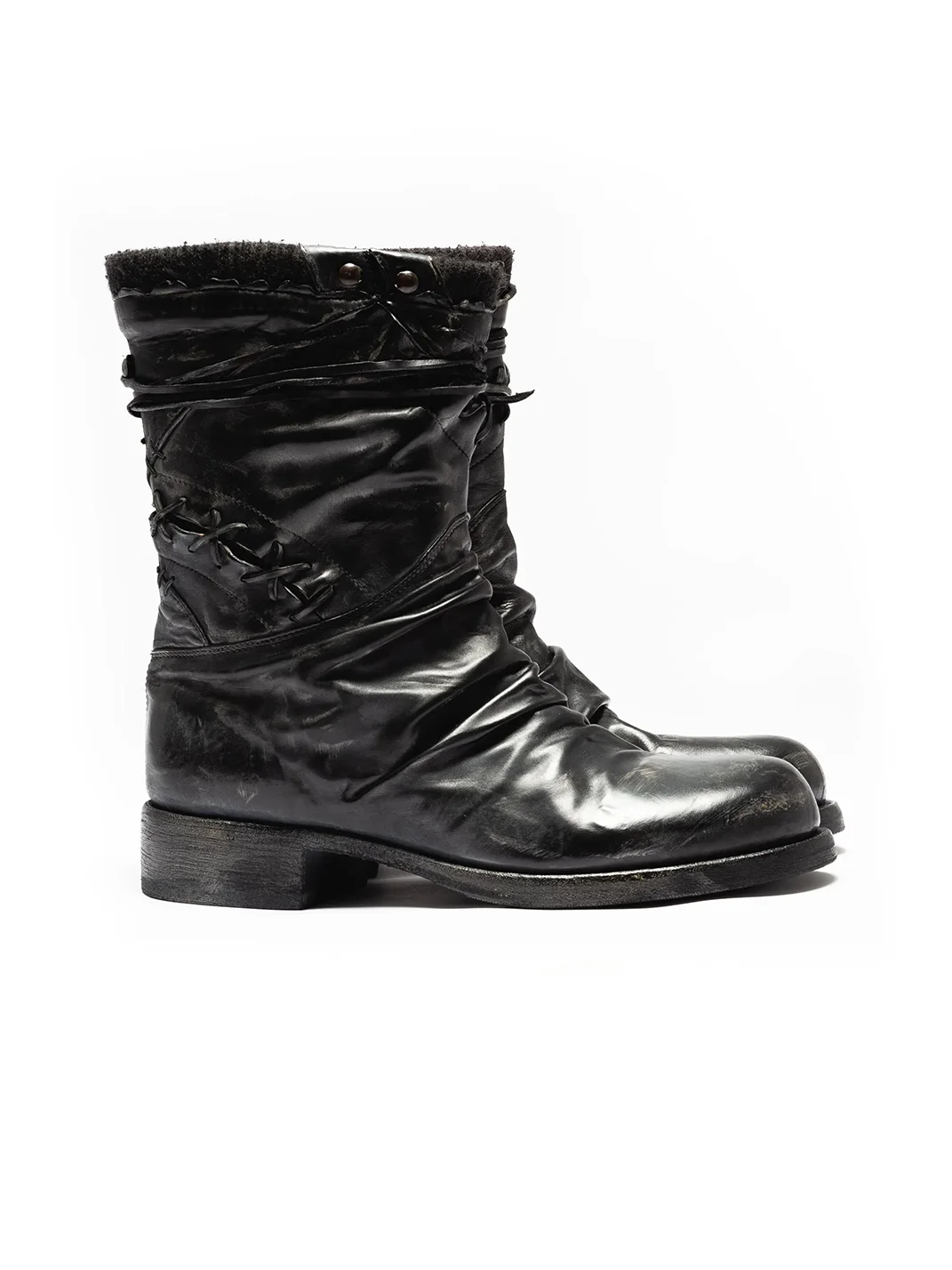 VOWPROGRESS | Washed Horsehide Combat Boxing Boots