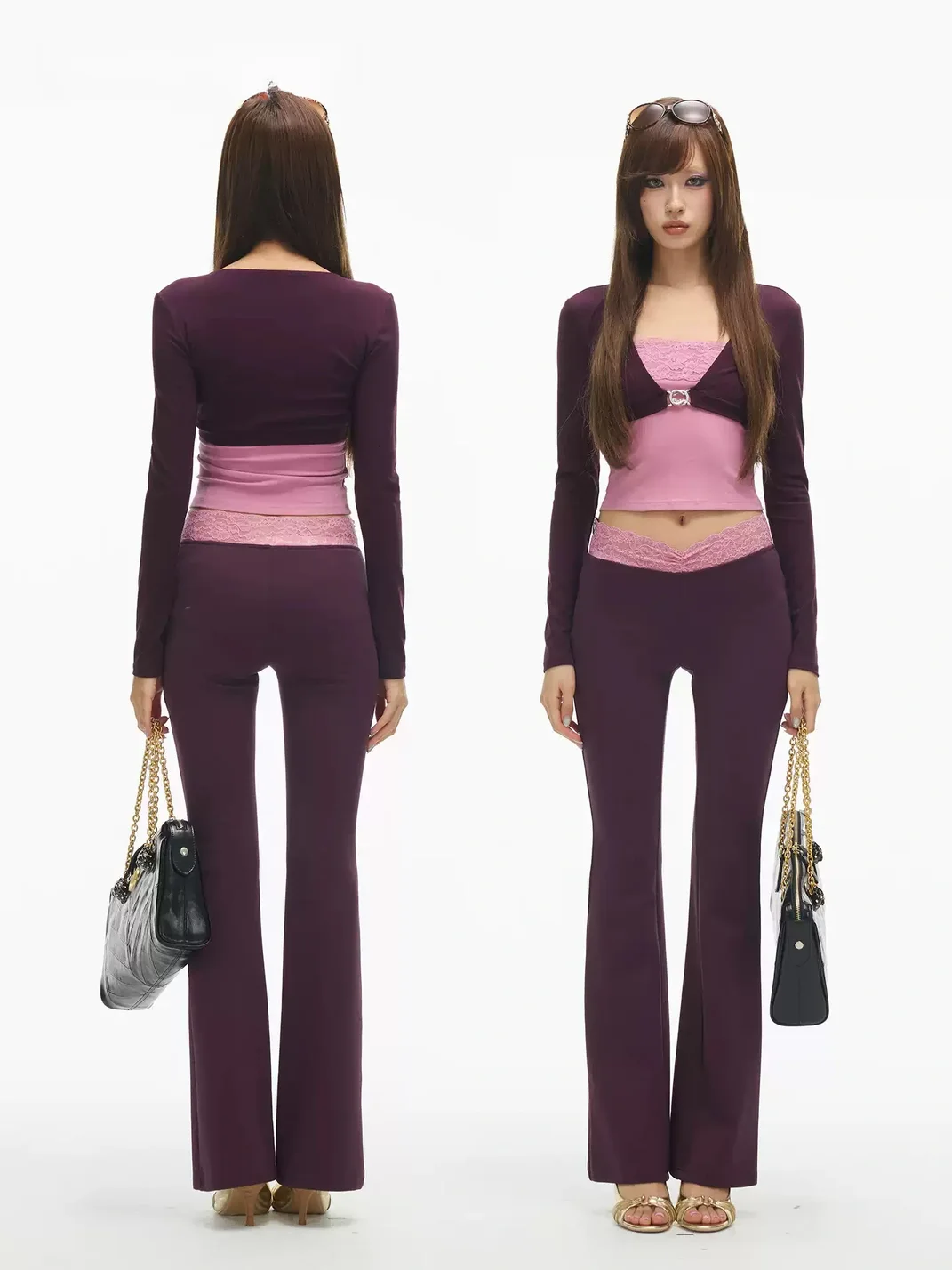 SereneEase | Cropped Cardigan Lace Bandeau