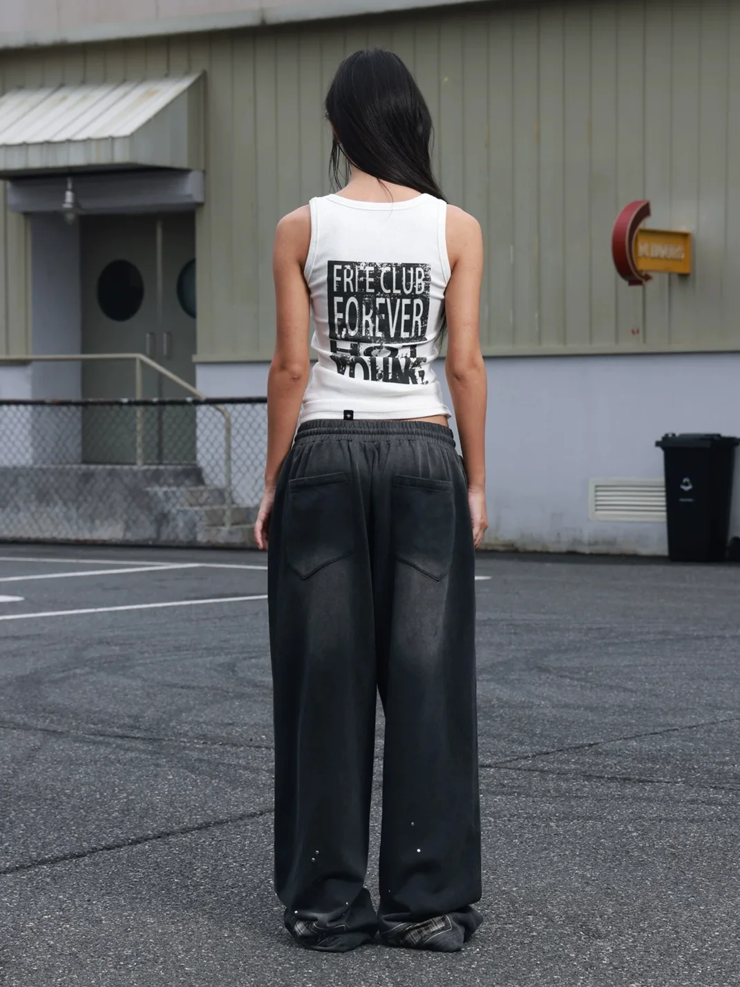 SAXGENWON | Slogan Print Slim Fit Stretch Tank Top