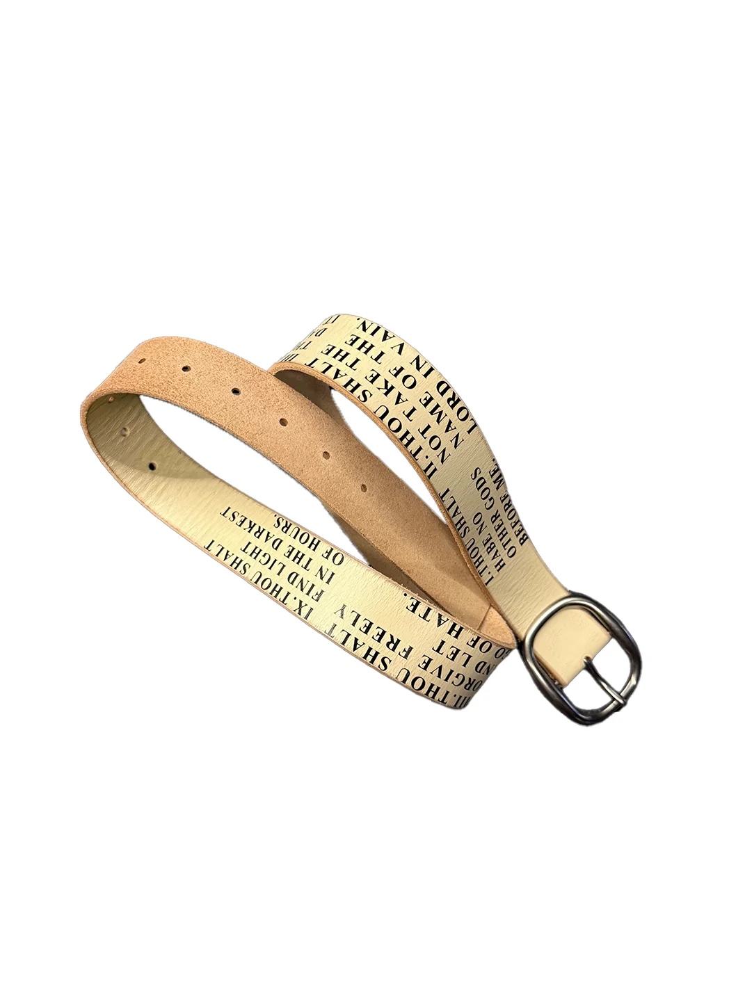 VOWPROGRESS | Ten Commandments Text Print Belt