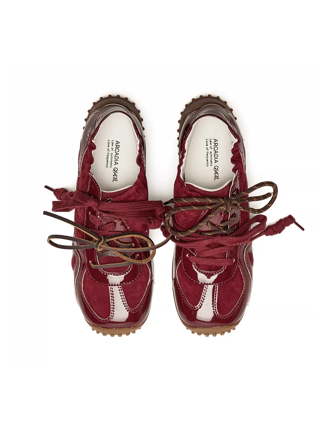 Arcadiagyal | Square Toe Polka Dot Suede Sneakers