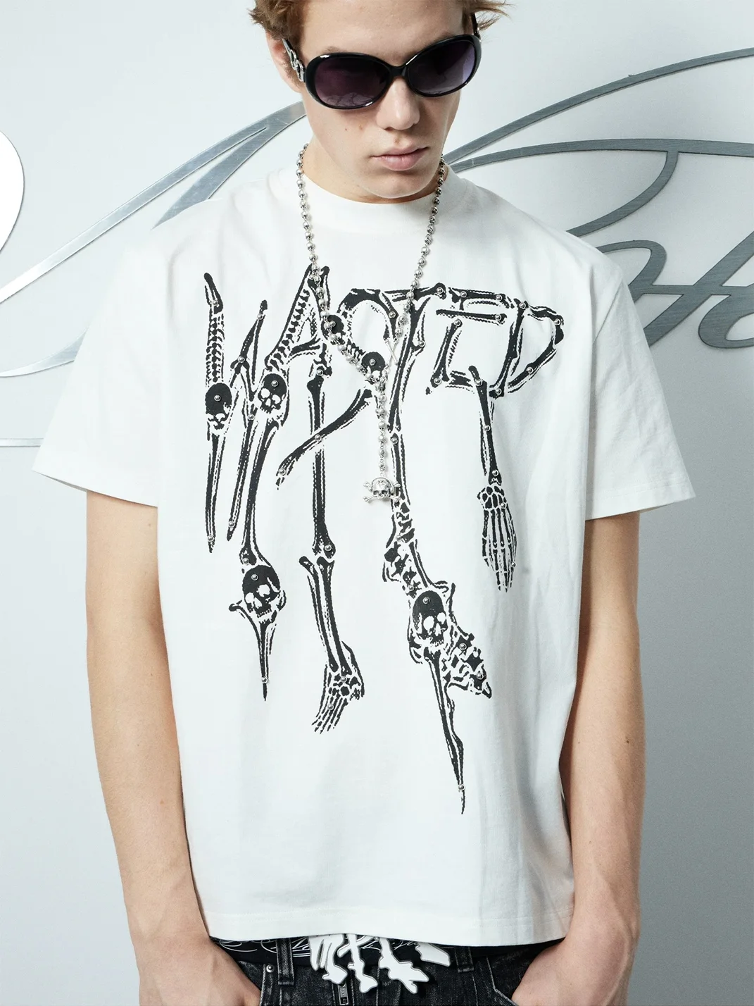 WASTED | Wasted Skull Graphic Oversized T-Shirt
