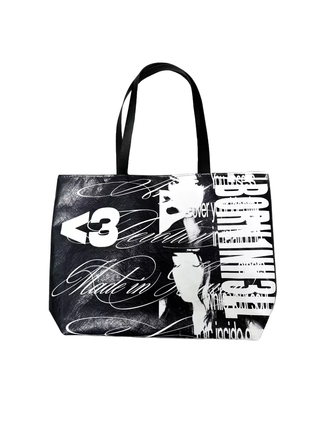 B0RN1NH3LL | Graphic Letter Paper Tote Bag