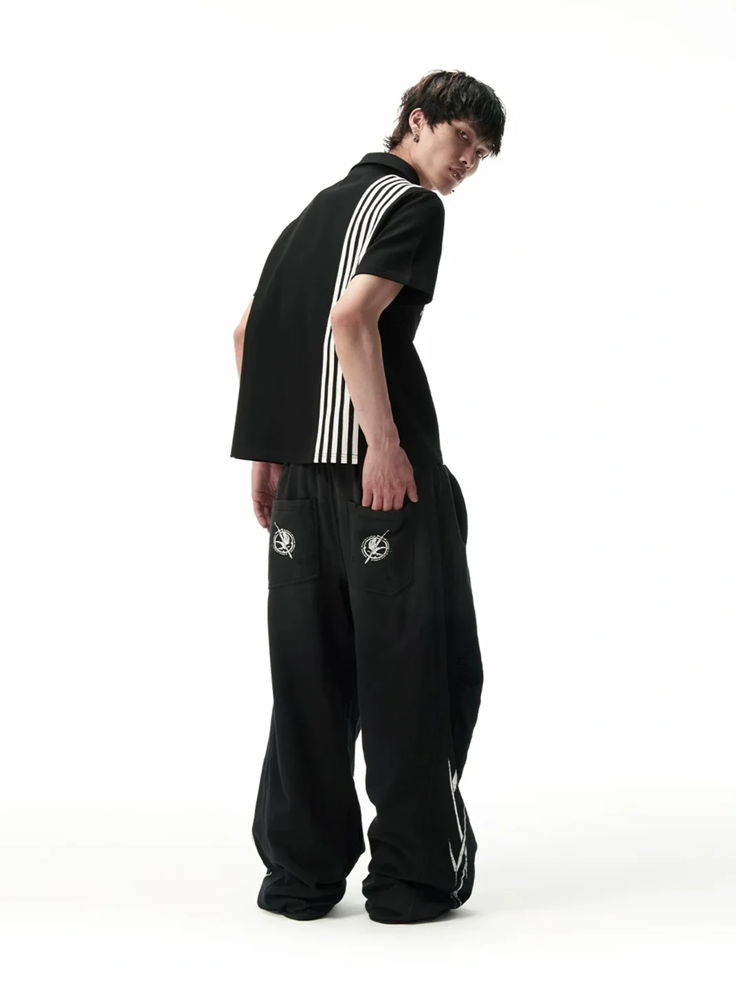 SAXGENWON | Retro Graphic Boxy Short-Sleeve Polo Shirt