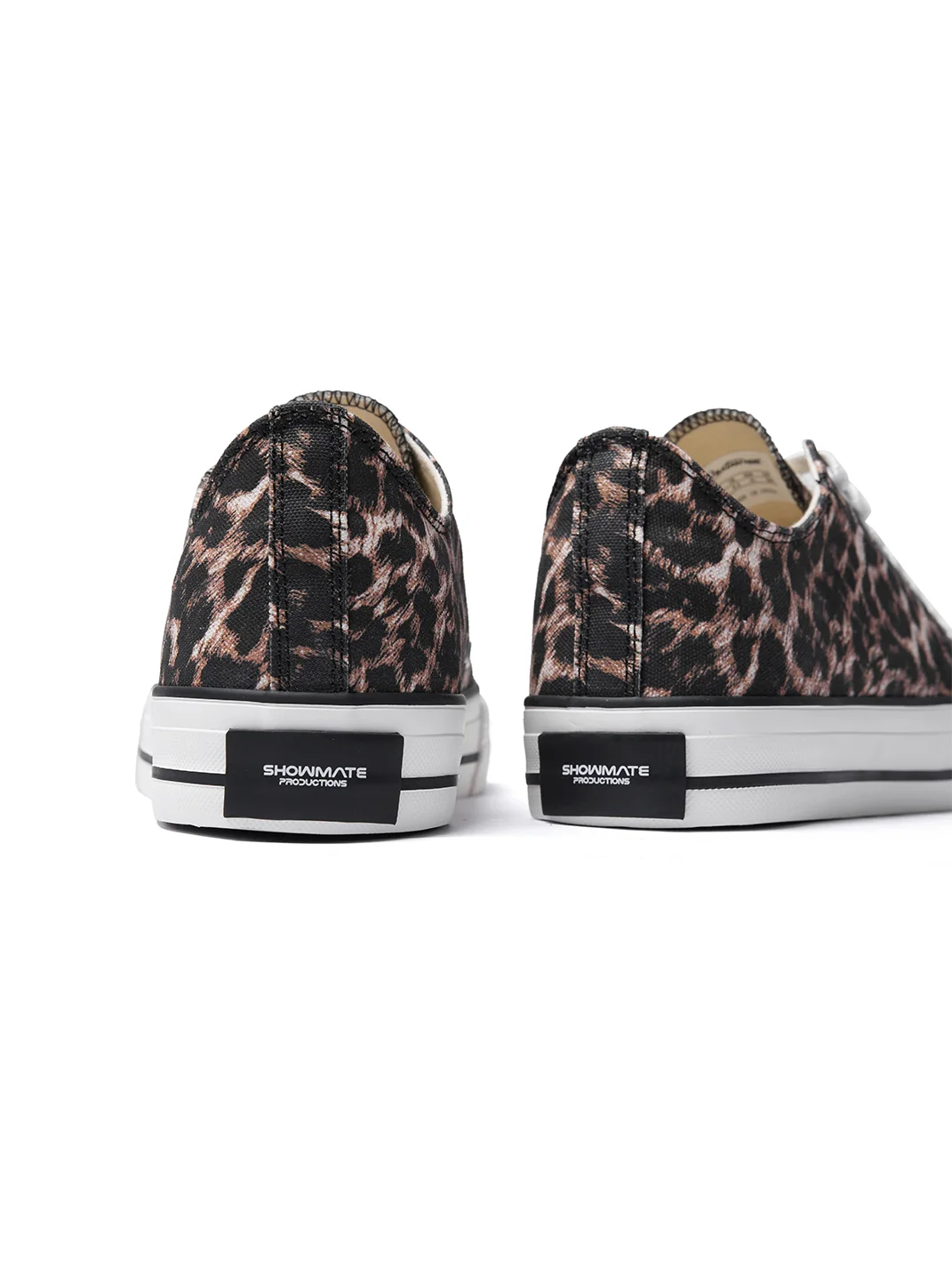 VOWPROGRESS | 1970s Leopard Star Low-Top Platform Canvas Sneakers