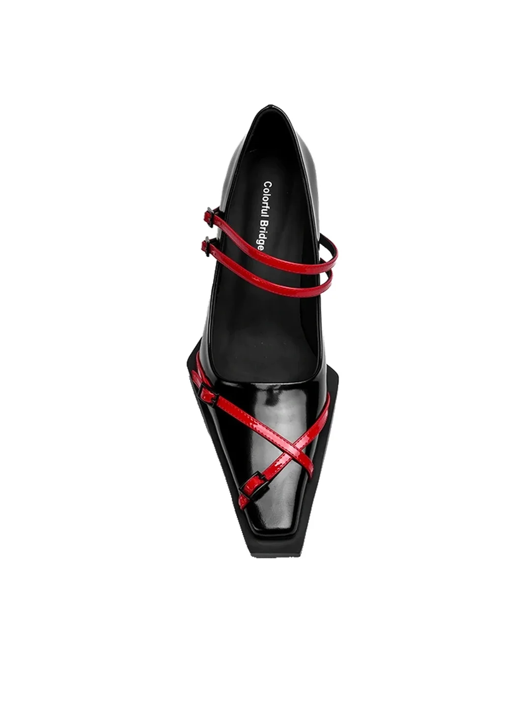 Colorful Bridge | Double-Strap Square-Toe Mary Jane Heels