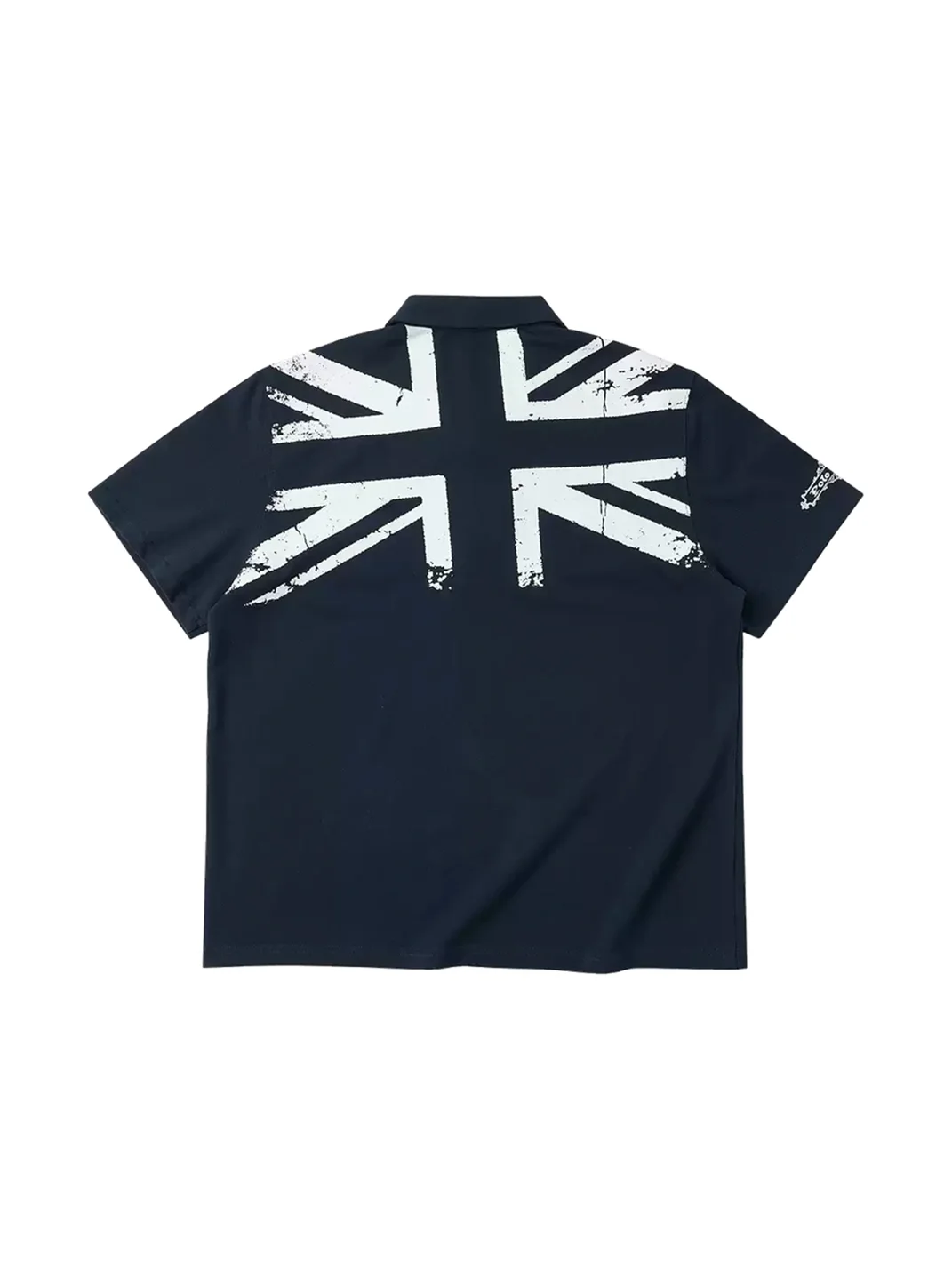 SAXGENWON | UK Flag Embroidered Short Sleeve Polo Shirt