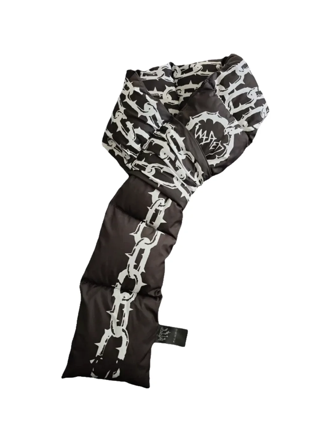 WASTED | Cross Neck Chain Print Scarf