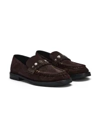 Arcadiagyal | Studded Suede Leather Loafers