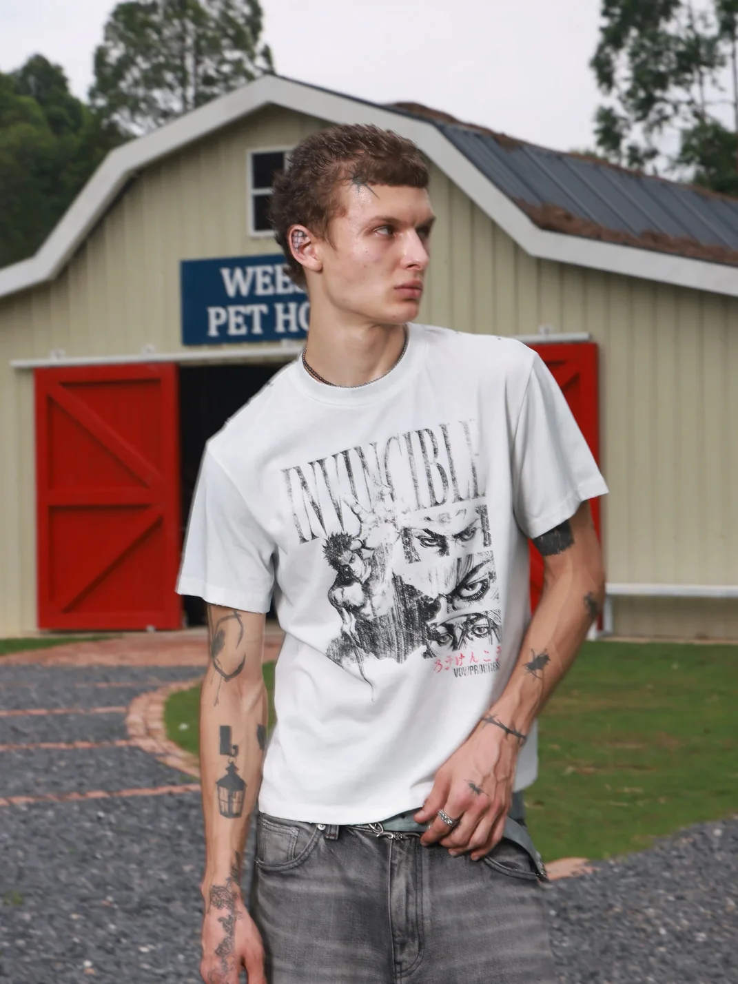 VOWPROGRESS | Distressed Vintage Musashi Graphic T-Shirt