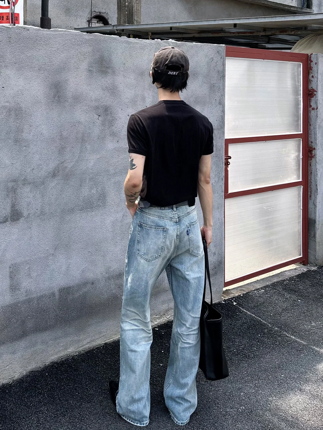 VOWPROGRESS | Boro Embroidered Distressed Loose Straight-Leg Jeans