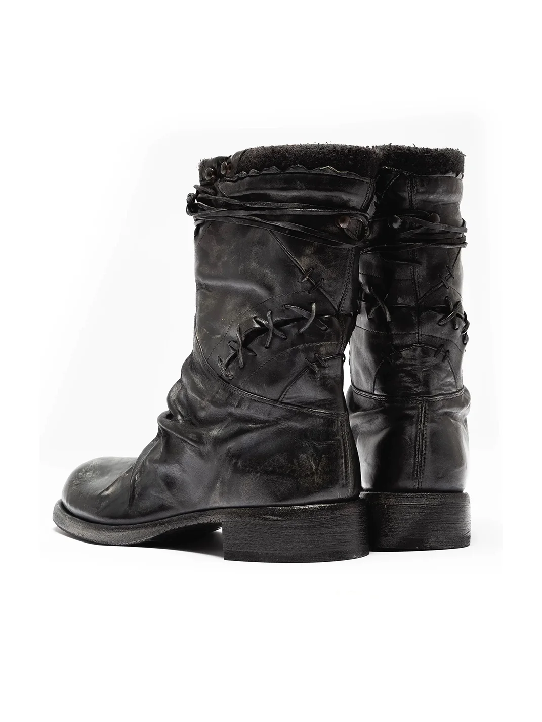 VOWPROGRESS | Washed Horsehide Combat Boxing Boots