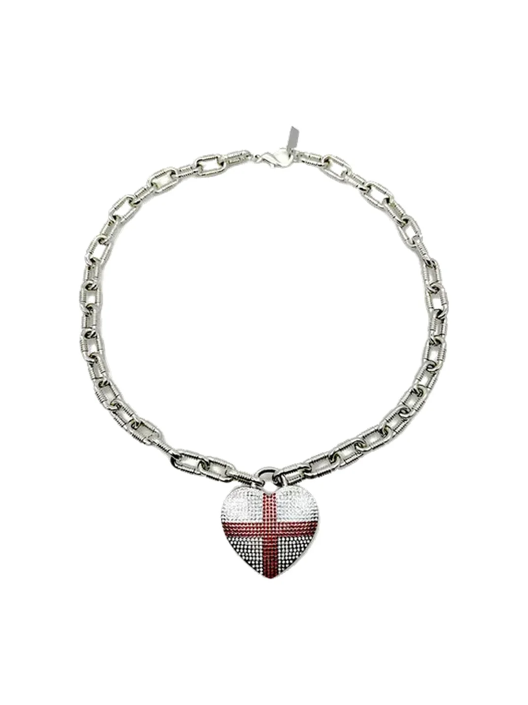 SchwarzGold | American Zircon Cross Heart Pendant Necklace