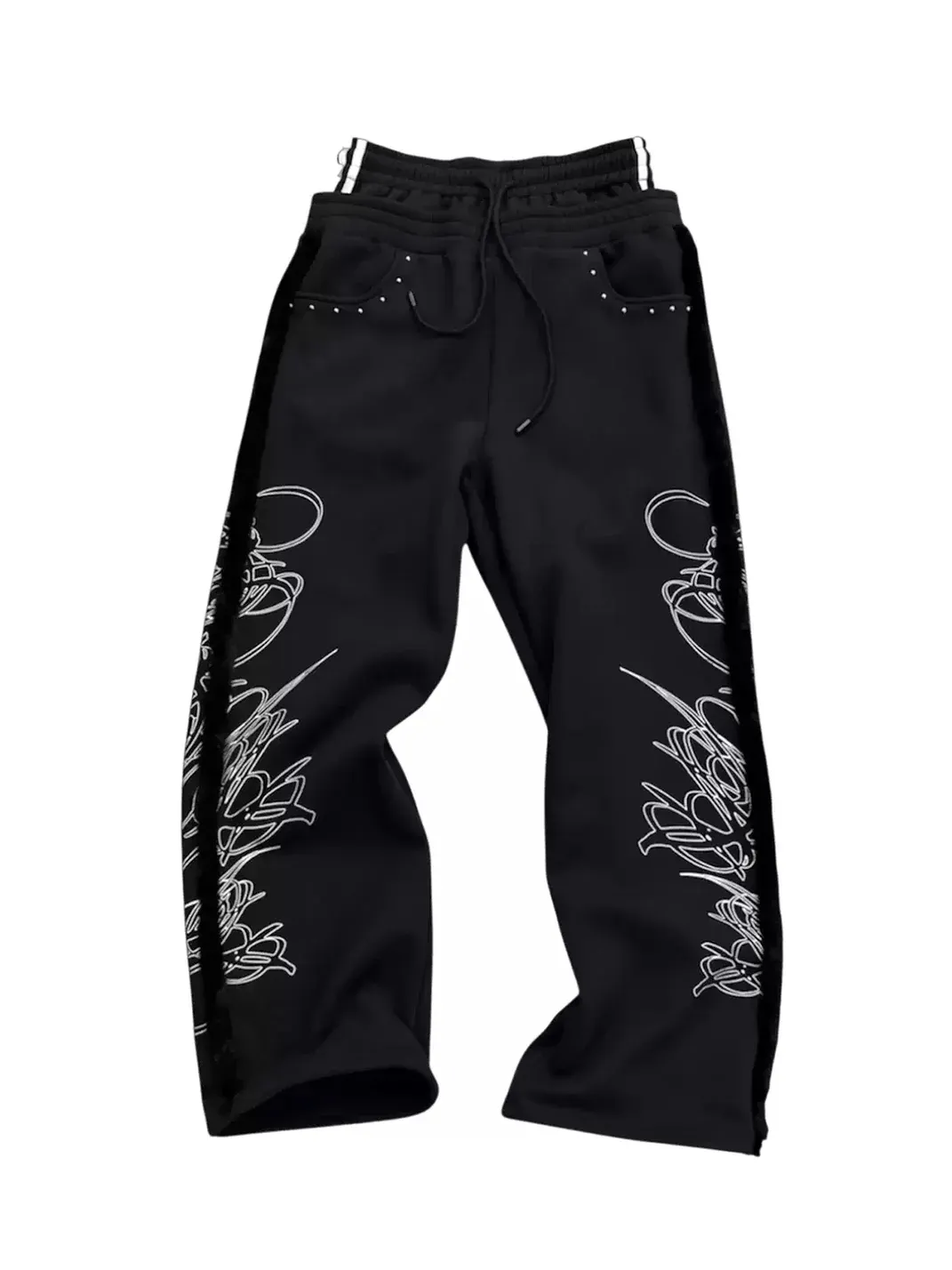 SAXGENWON | Silver Thorn Print Hoodie Sweatpants Set