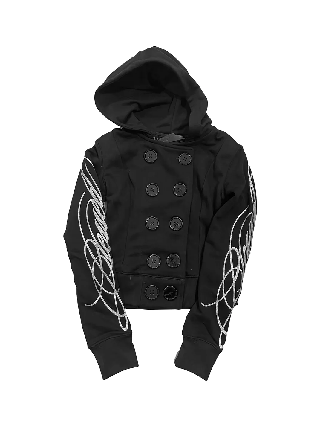 no E mosen | Hooded Double-Breasted Slim Sweatshirt