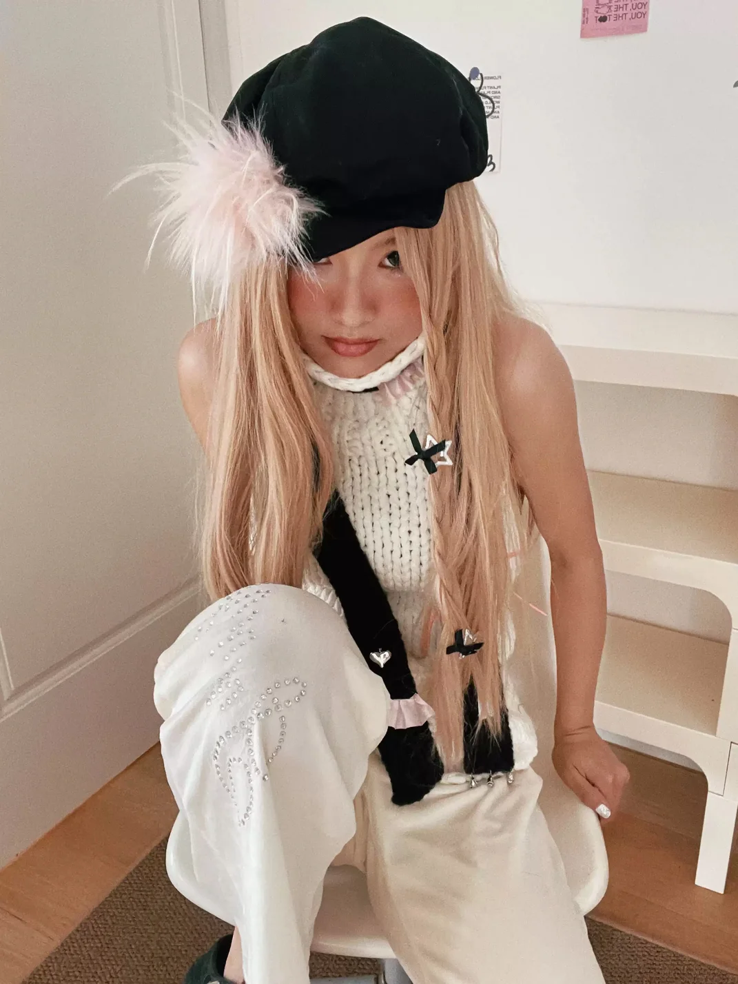 Wolf Grandmother | Y2K Bow Knit Neck Scarf