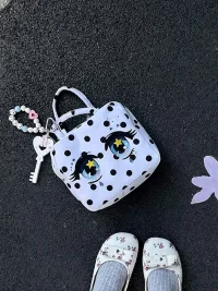 Wolf Grandmother | Cartoon Tear Eye Polka Dot Square Handbag