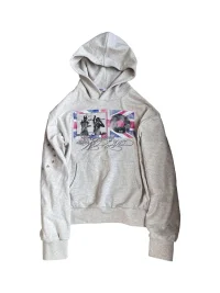 no E mosen | Oversized Color Block Graphic Hoodie