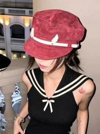 Wolf Grandmother | Wing Detail Polka Dot Newsboy Cap