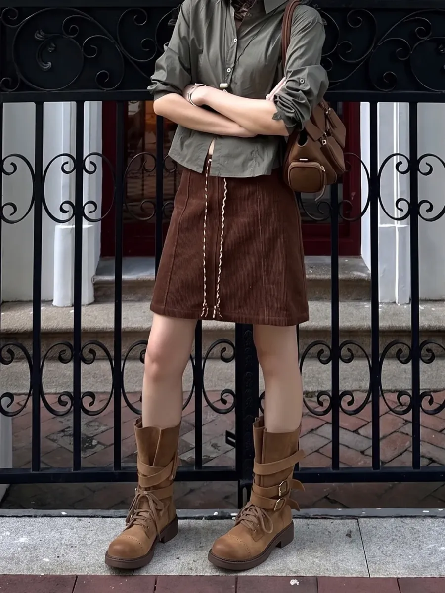 In lucky | Round Toe Western Biker Boots - 2