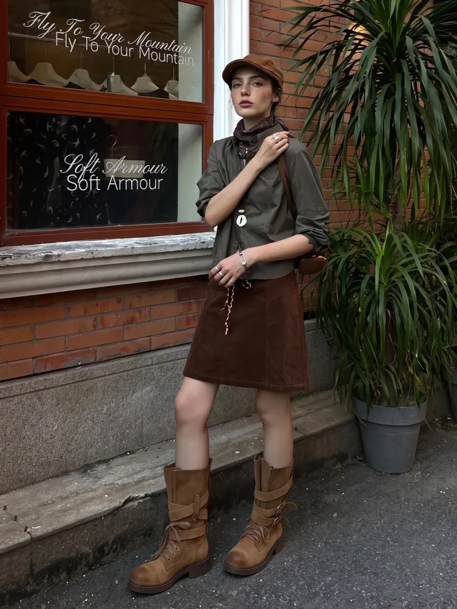 In lucky | Round Toe Western Biker Boots - 3