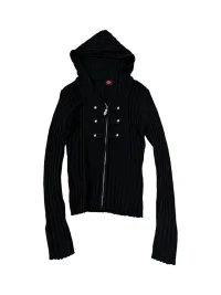 DETW | Slim Fit Ribbed Hooded Zip Cardigan