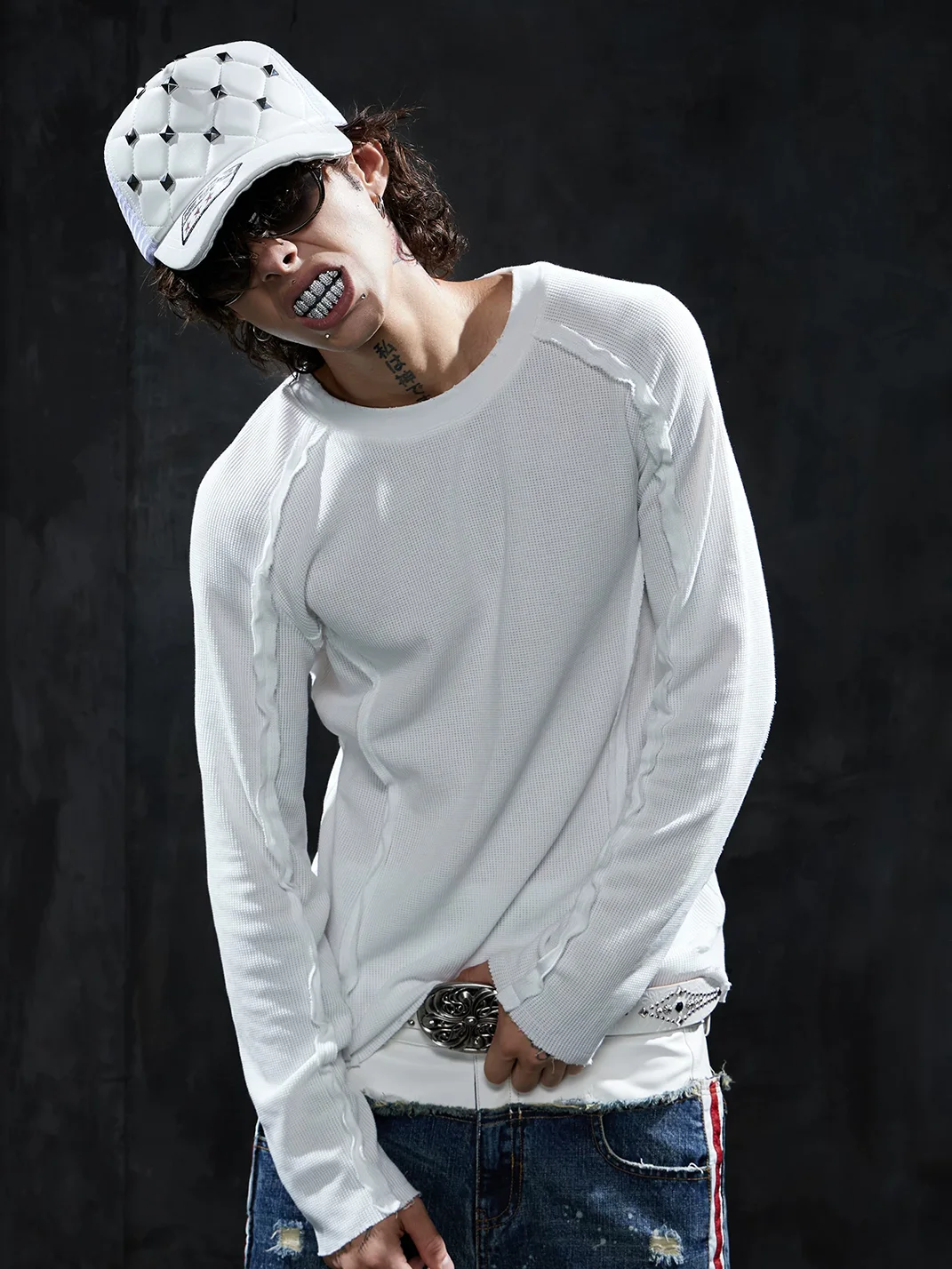 DND4DES | Studded Quilted PU Mesh Trucker Cap