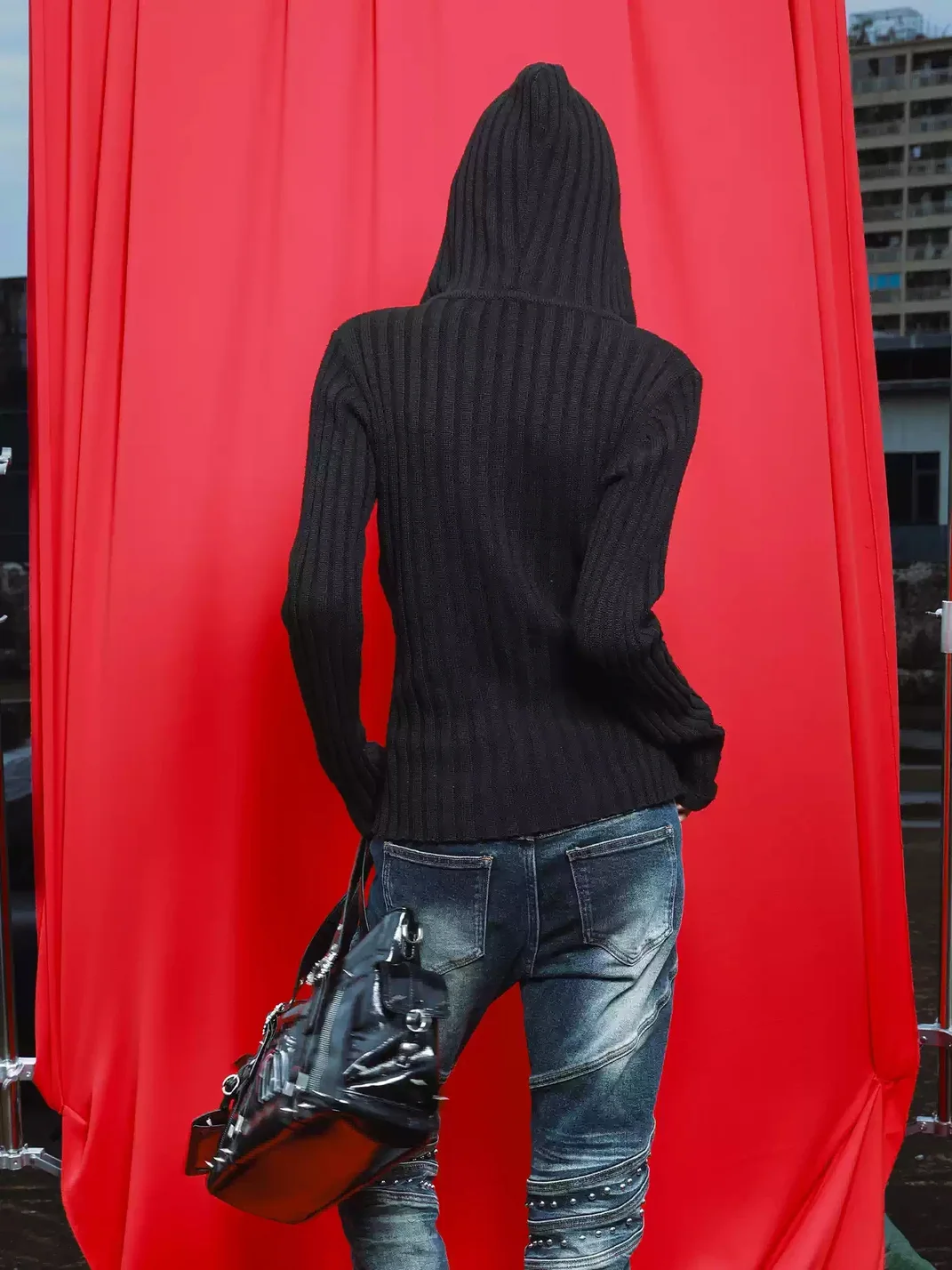 DETW | Slim Fit Ribbed Hooded Zip Cardigan