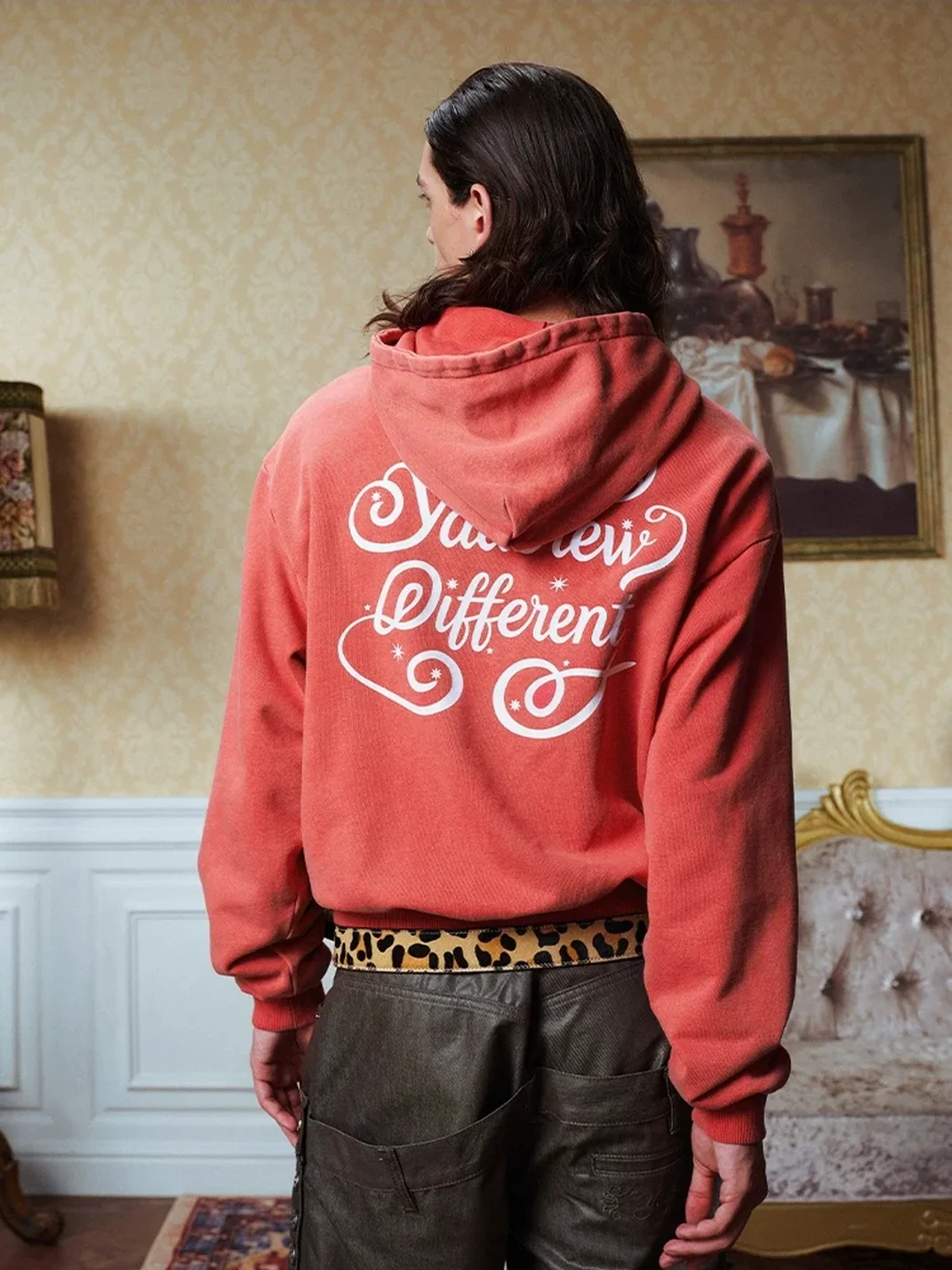YADcrew | Washed Distressed Ruffle Zip-Up Hoodie