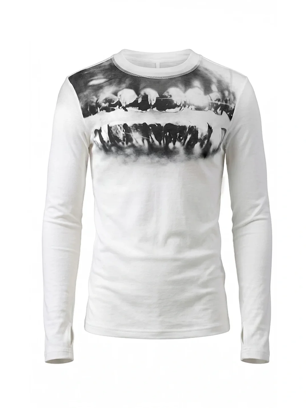 DND4DES | Slim Fit Printed Stretch Long Sleeve T-Shirt