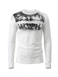 DND4DES | Slim Fit Printed Stretch Long Sleeve T-Shirt