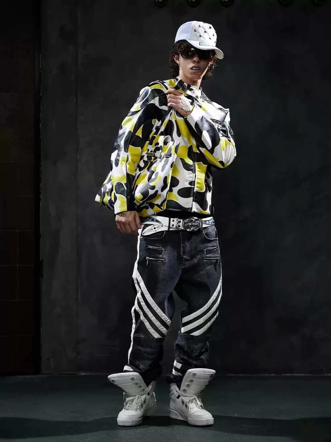 DND4DES | Distressed Slim Patchwork Biker Jeans