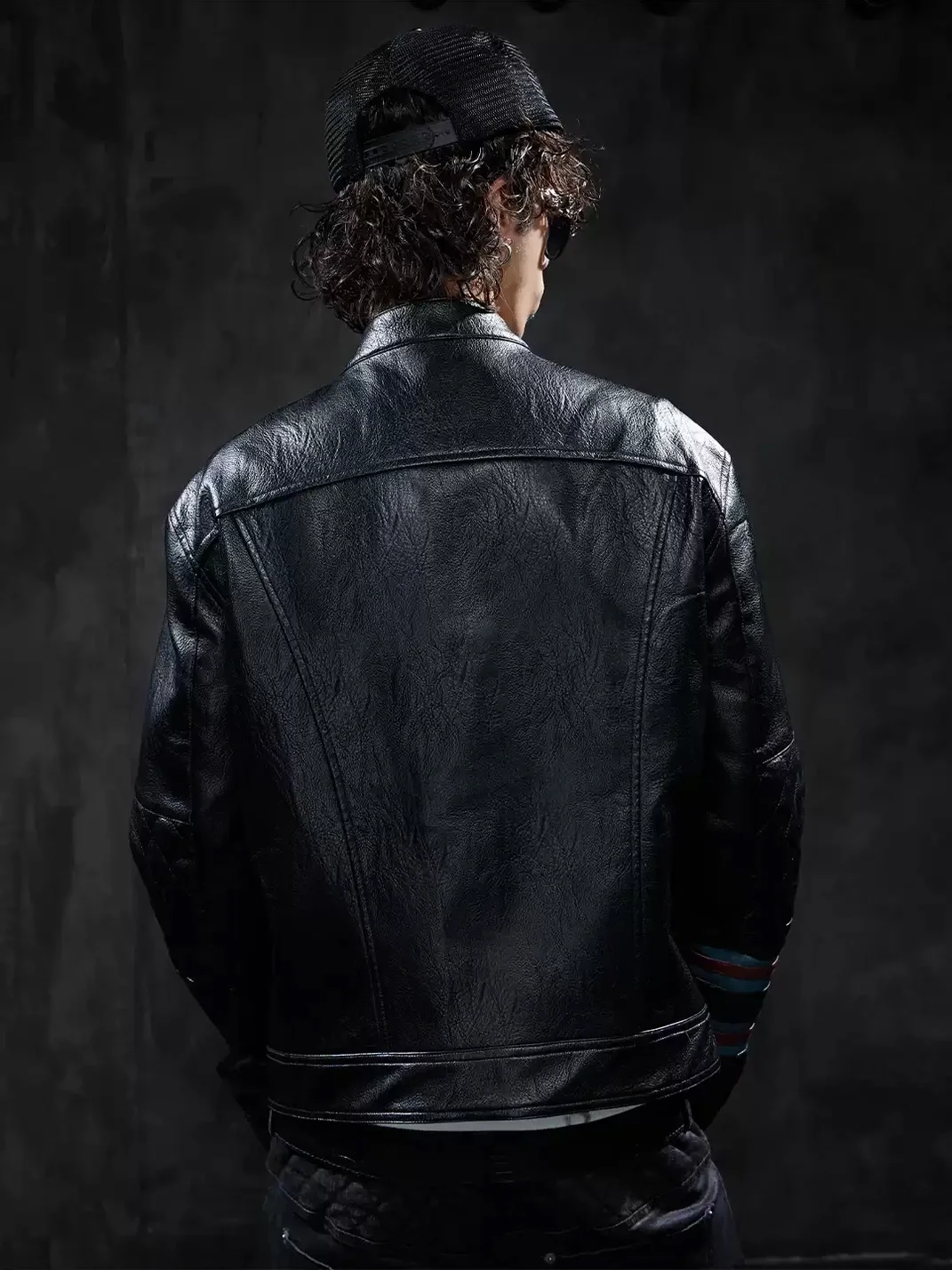 DND4DES | Colorblock Diamond Quilted Biker Jacket