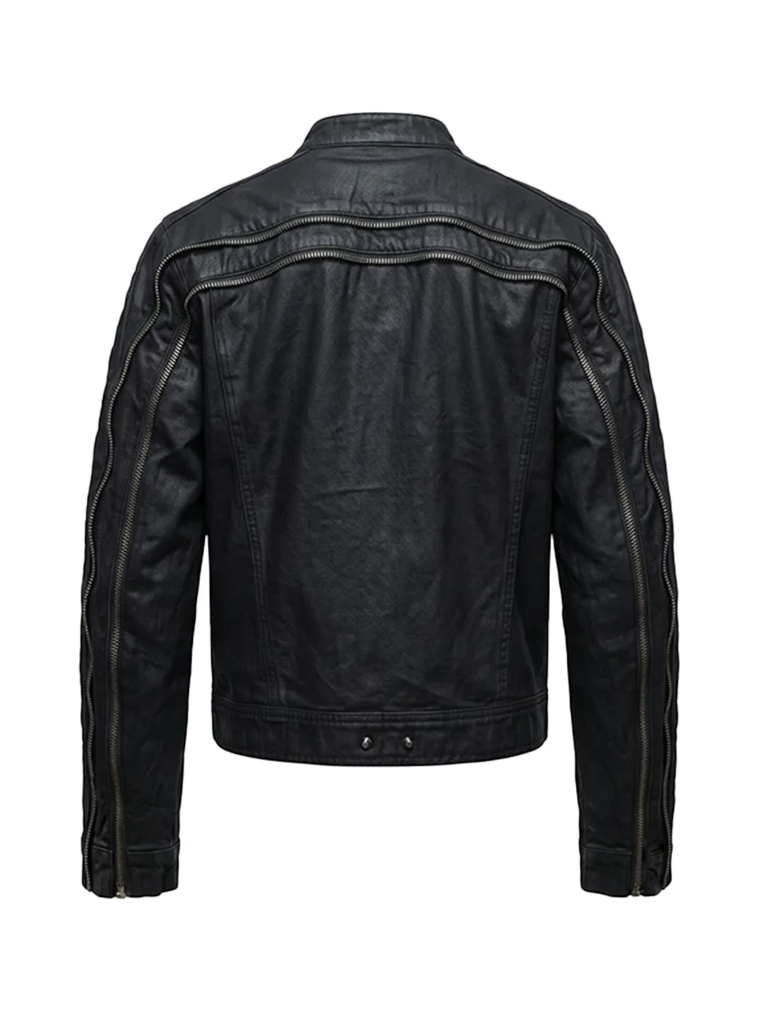 DND4DES | Cropped Waxed Denim Zip Jacket