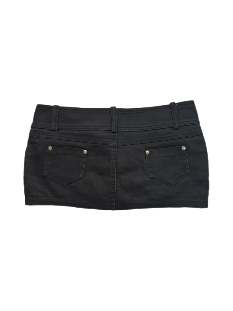 SOHATW | Low Rise Vintage Lace Denim Mini Skirt - 3