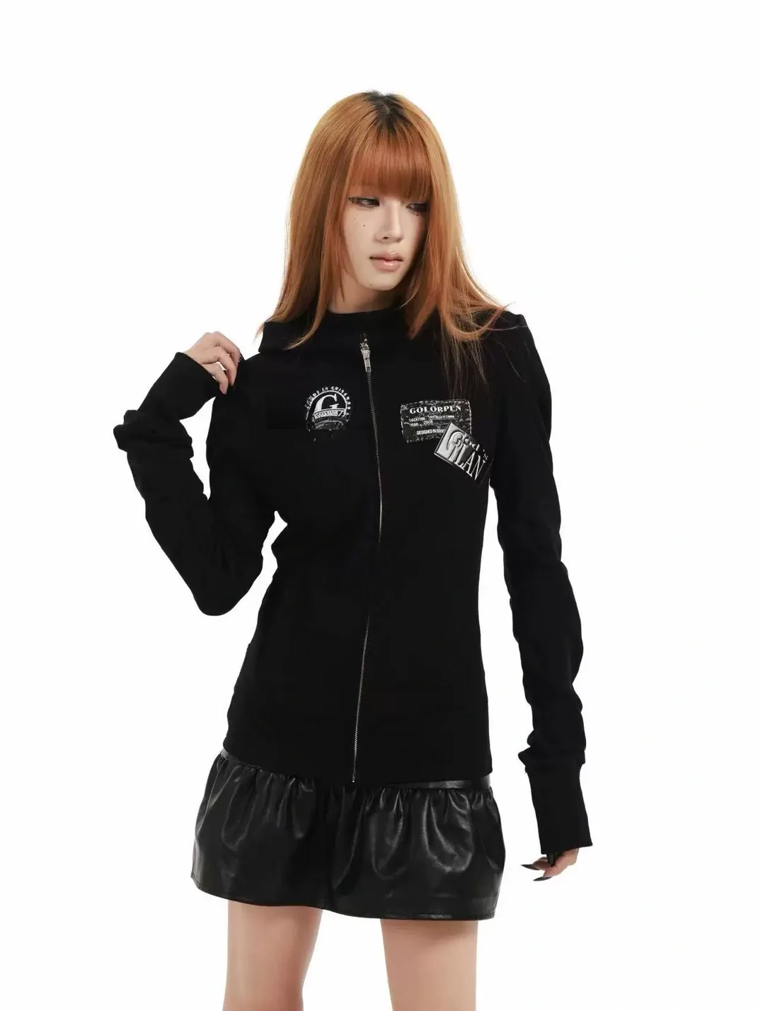 Gods plan | Fitted Skull Hooded Zip Jacket