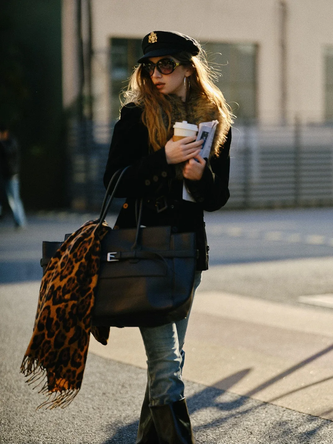 SereneEase | Vintage Fur Collar Belted Jacket